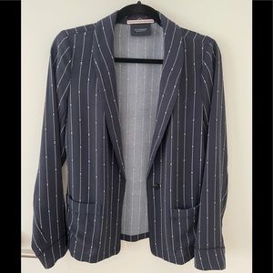 Scotch & Soda Lightweight Navy Blue Pinstripe Blazer